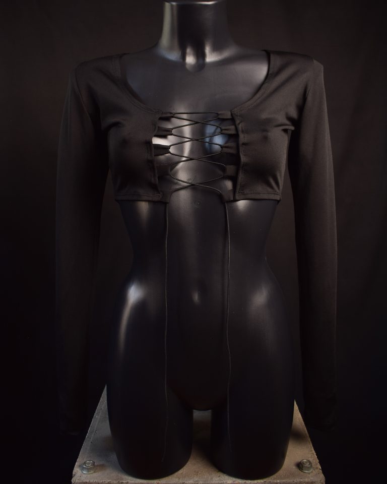 Top Kendra: Strapless Long Sleeve Lycra Top