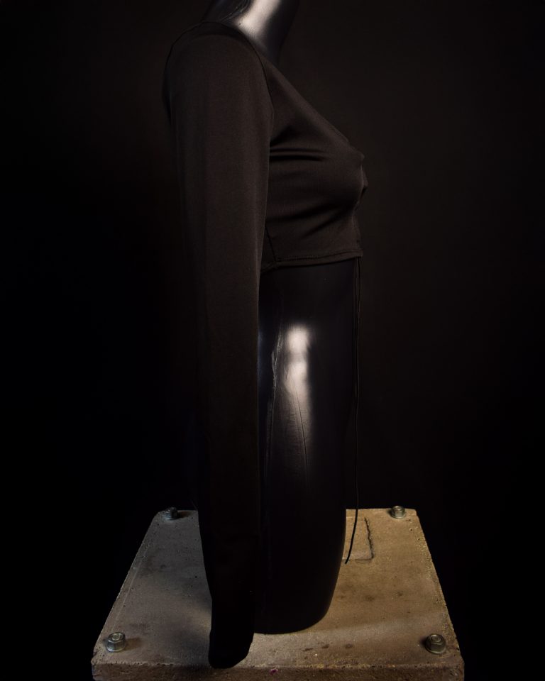 Top Kendra: Strapless Long Sleeve Lycra Top