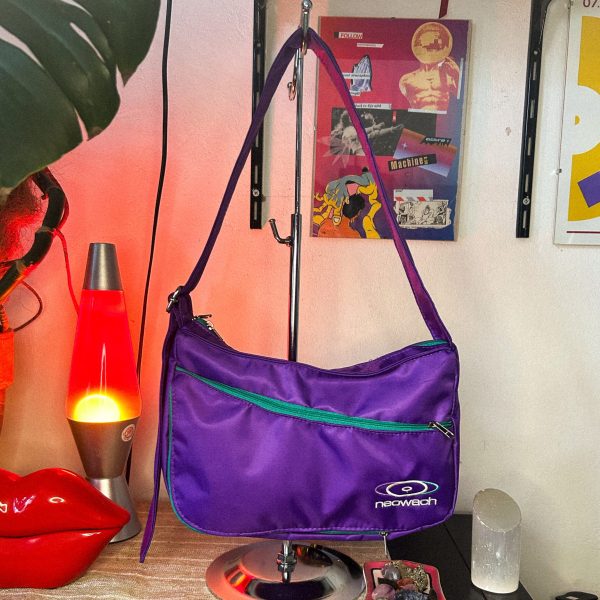 Neowach mini bags ravewear purple vintage queer front