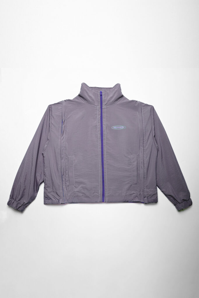 Covertible Jacket - short/long sleeves grey front unisex neowach