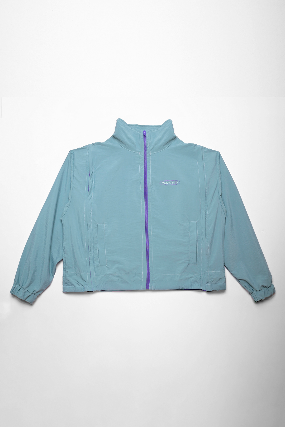 Covertible Jacket - short/long sleeves green front unisex neowach